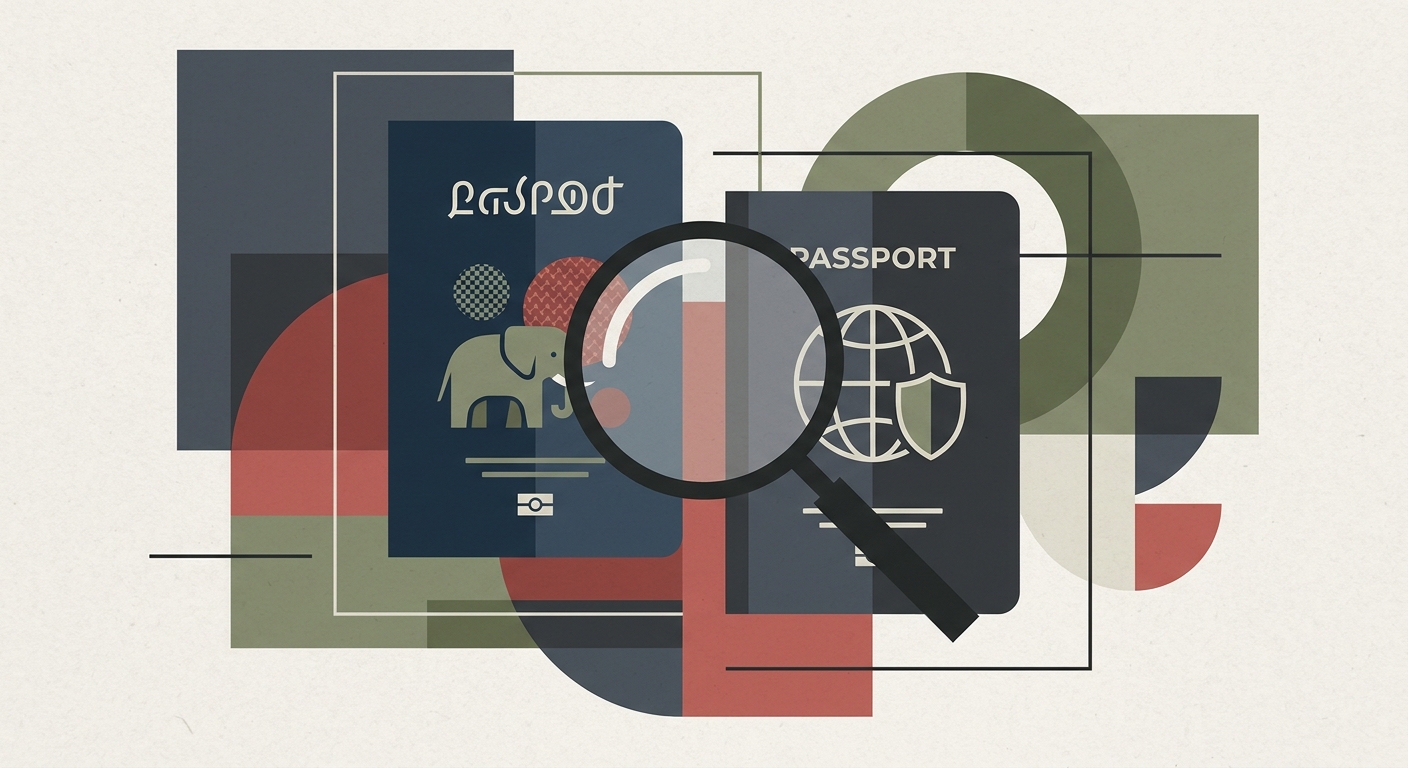 Thai passport and immigration concept