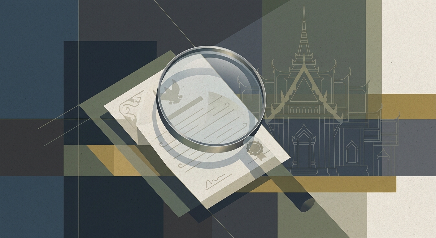 Thai authorities conducting an investigation into business documents