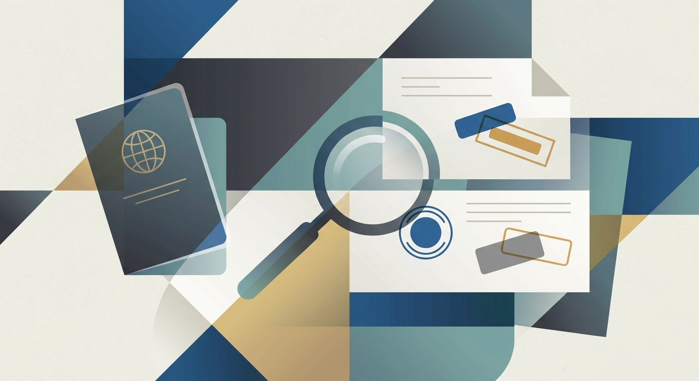 Visa application documents and passport